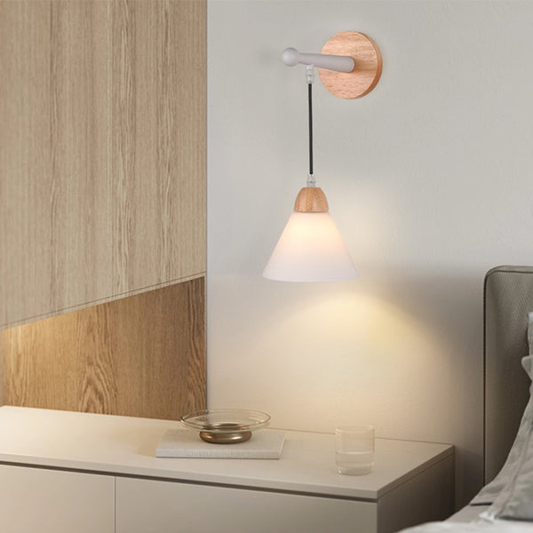 Japanese style retro bedroom wall lamp