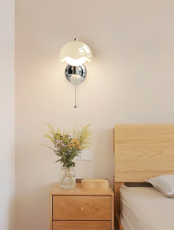 Cream style creative eggshell bedroom bedside wall lamp