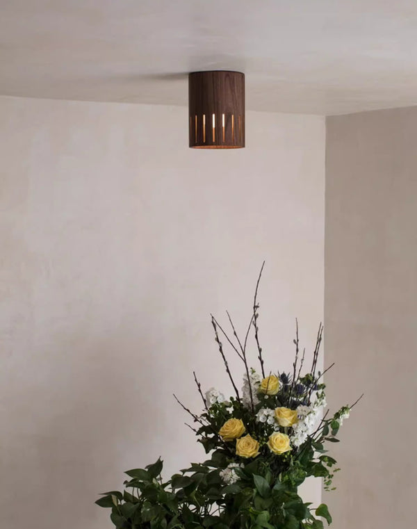 Plafonnier de couloir en noyer de style chinois