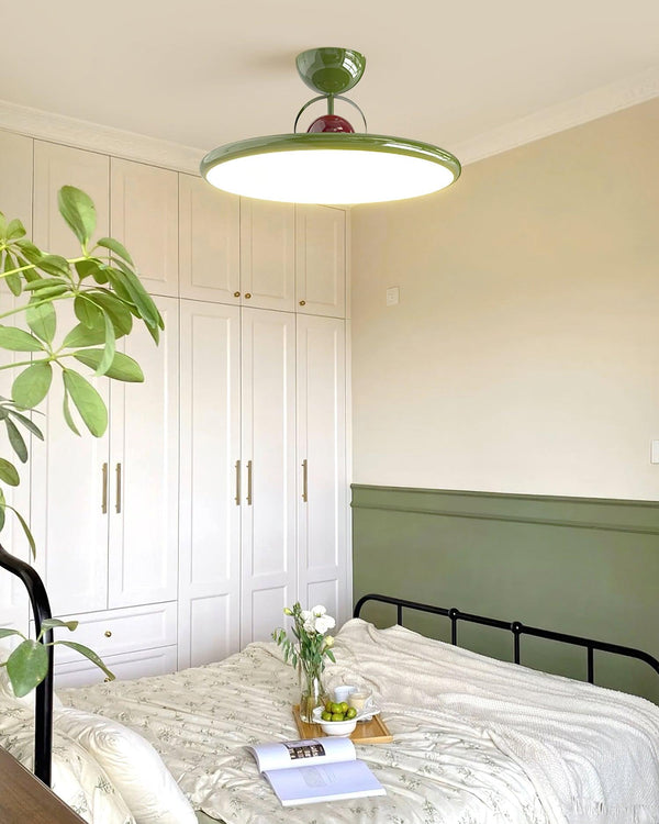 Cream style bedroom flying saucer ceiling lamp