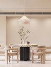 French cream style fabric restaurant chandelier