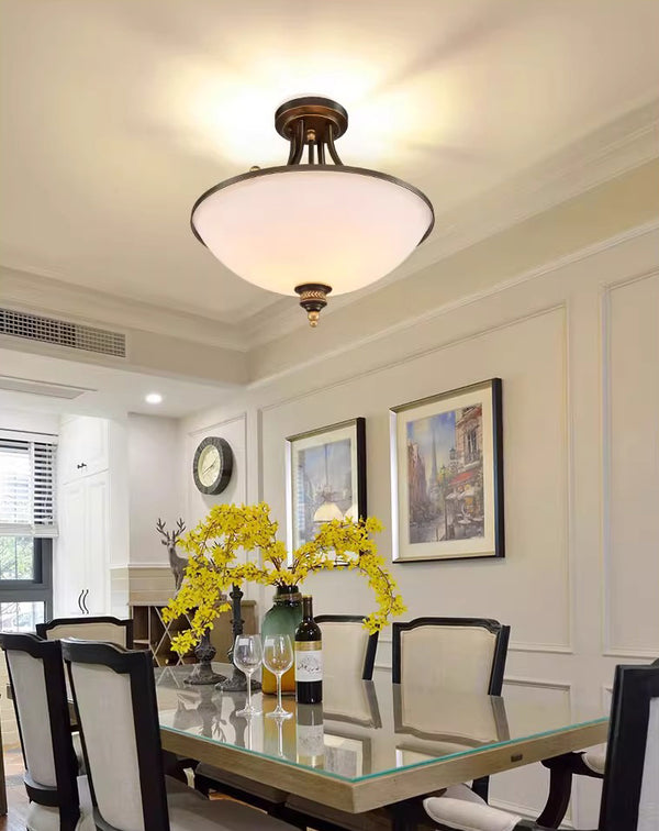 Simple retro American style iron bedroom ceiling lamp