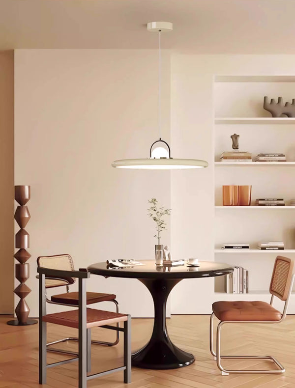 Medieval style flying saucer restaurant chandelier