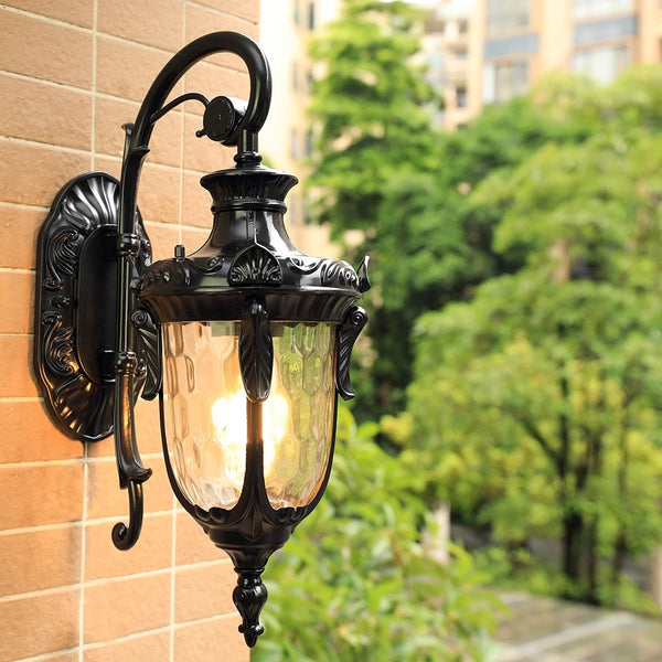 Retro outdoor waterproof villa door balcony corridor wall lamp