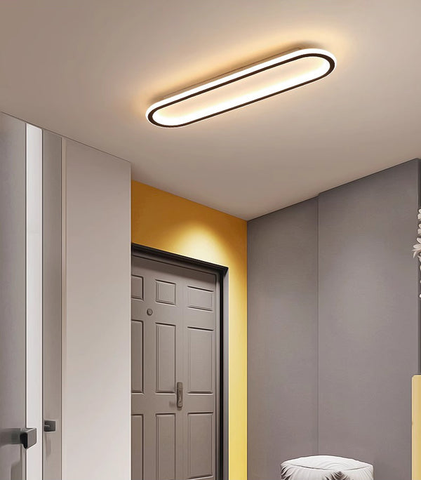 Elliptical strip LED corridor ceiling light
