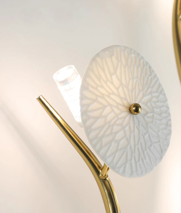 Creative ceramic lotus leaf wall lamp