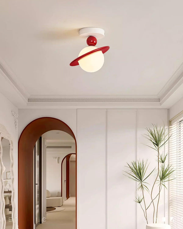 Cream Style Creative Planet Ceiling Lamp