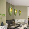 Wabi-sabi style green bedside small chandelier
