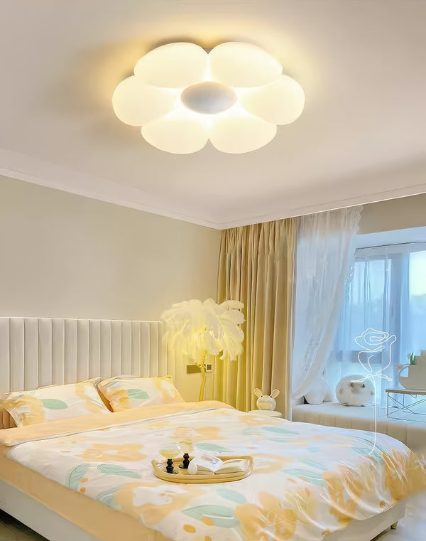 Cream style flower led bedroom ceiling lamp