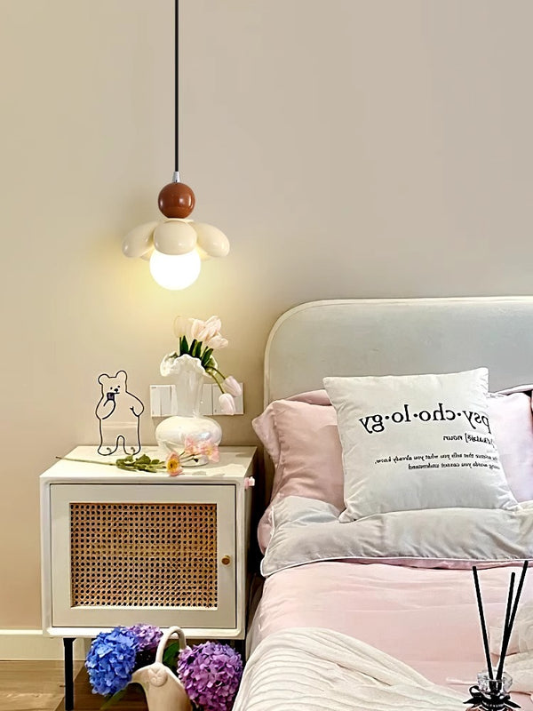 Cream style flower bedside chandelier