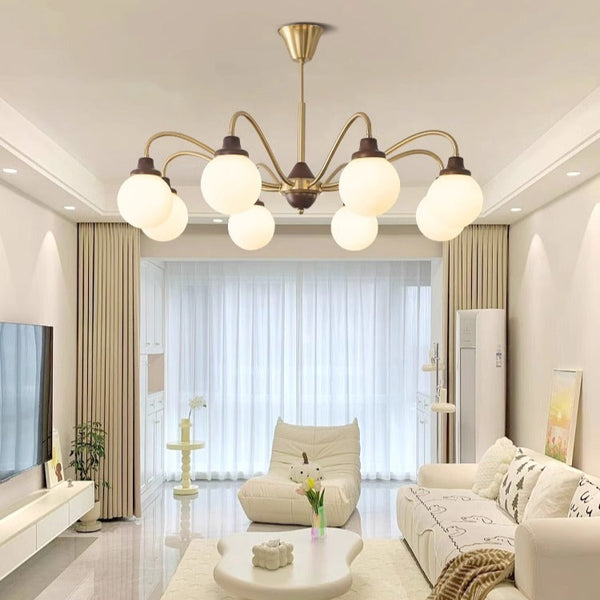 Retro cream style magic bean living room chandelier