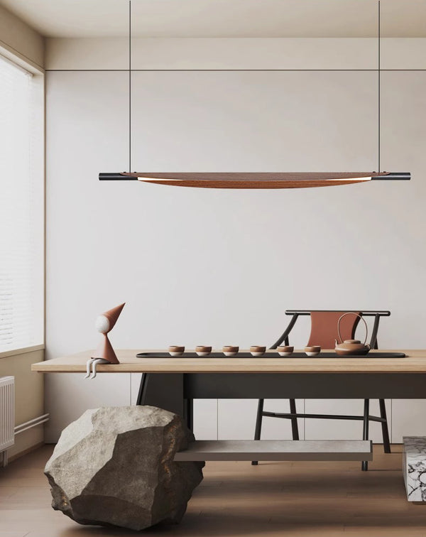 Lustre de salle à manger rétro créatif et personnalisé en forme de feuille