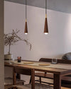 Lustre de chevet de chambre en bois massif tout en cuivre
