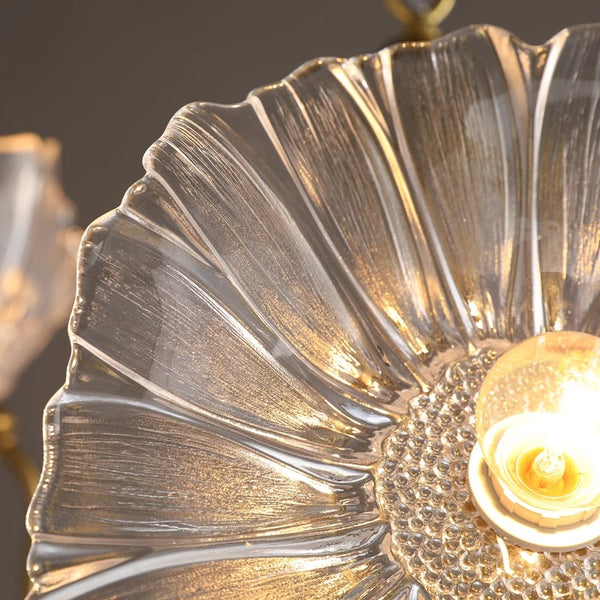 Kreative Lotusblatt-Deckenlampe im Retro-Stil