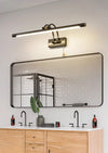All-copper foldable LED mirror wall lamp