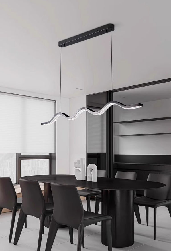 Creative minimalist wave restaurant chandelier