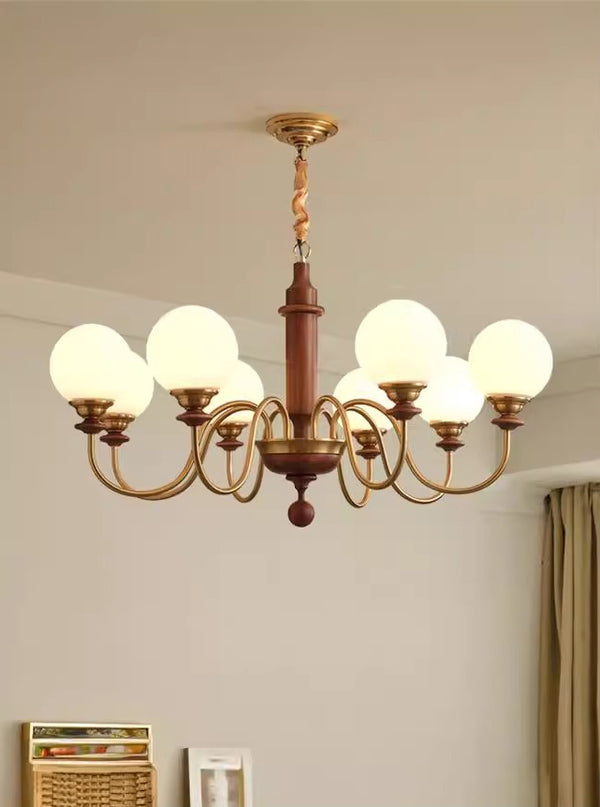 Vintage solid wood magic beans chandelier