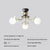French cream style full copper living room and bedroom ceiling lamp