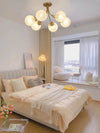 American all-copper glass bedroom chandelier