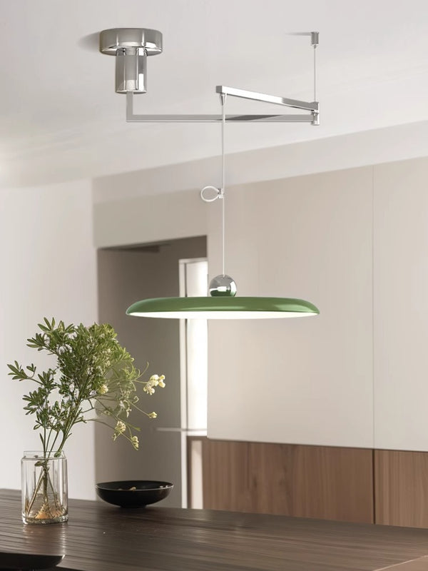 Nordic flying saucer swing arm chandelier