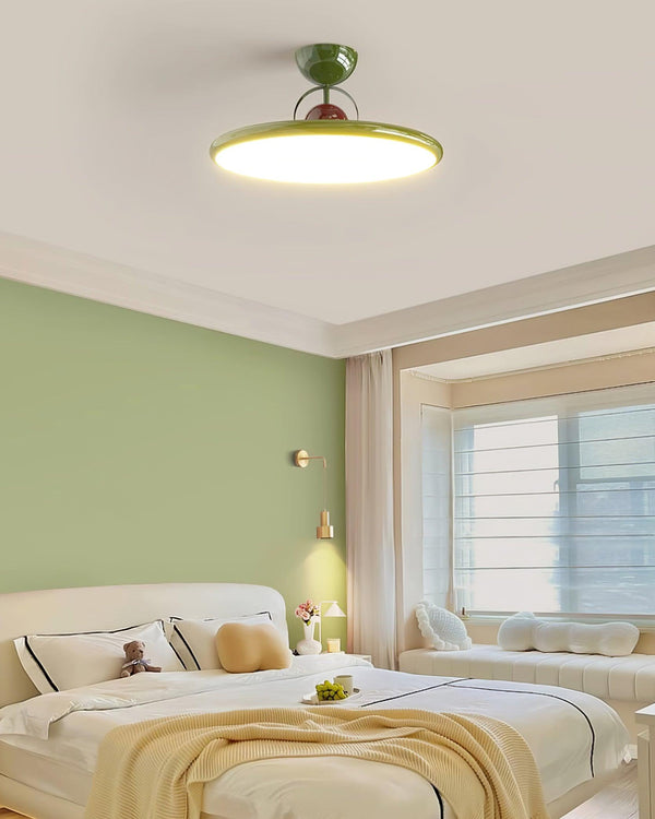 Cream style bedroom flying saucer ceiling lamp