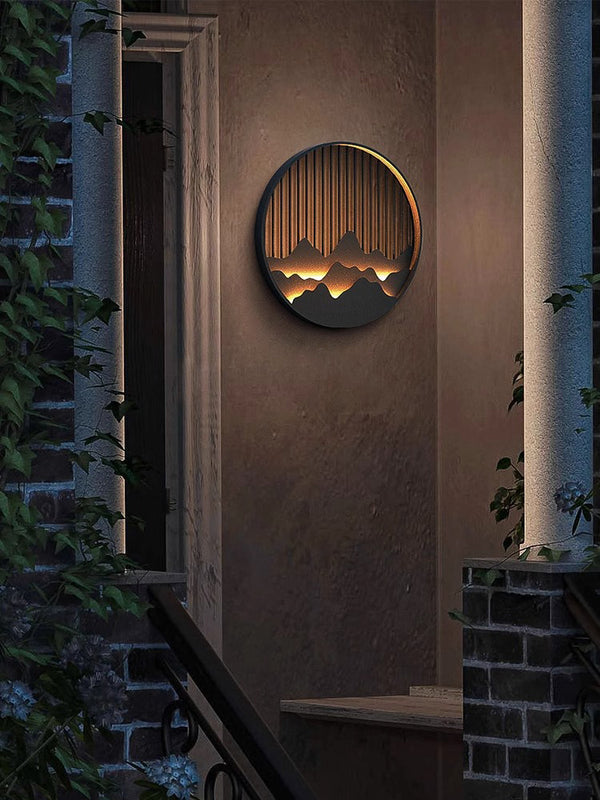 Applique murale d'extérieur à LED pour peinture de paysage