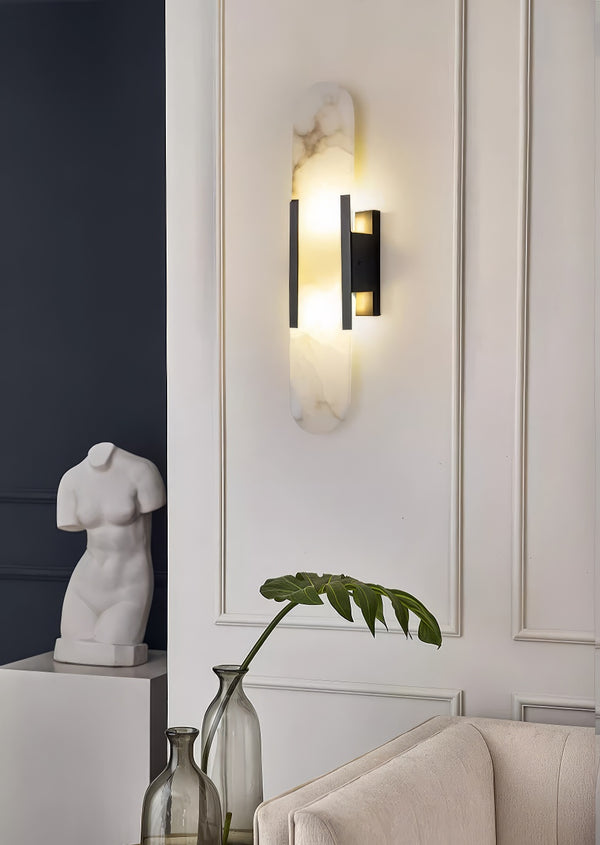 Natural marble background wall led wall lamp