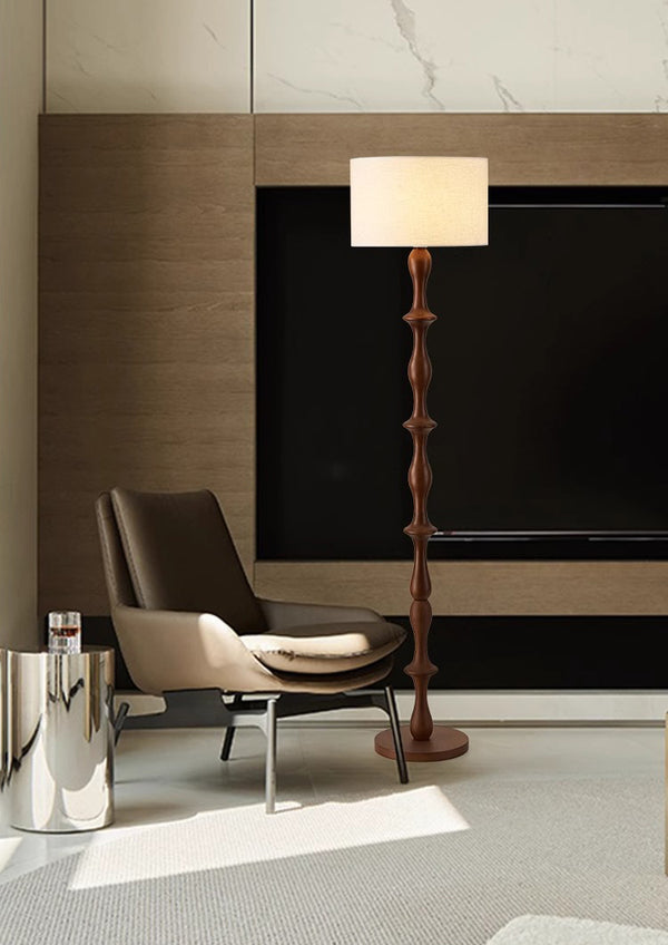 French medieval retro solid wood decorative atmosphere floor lamp