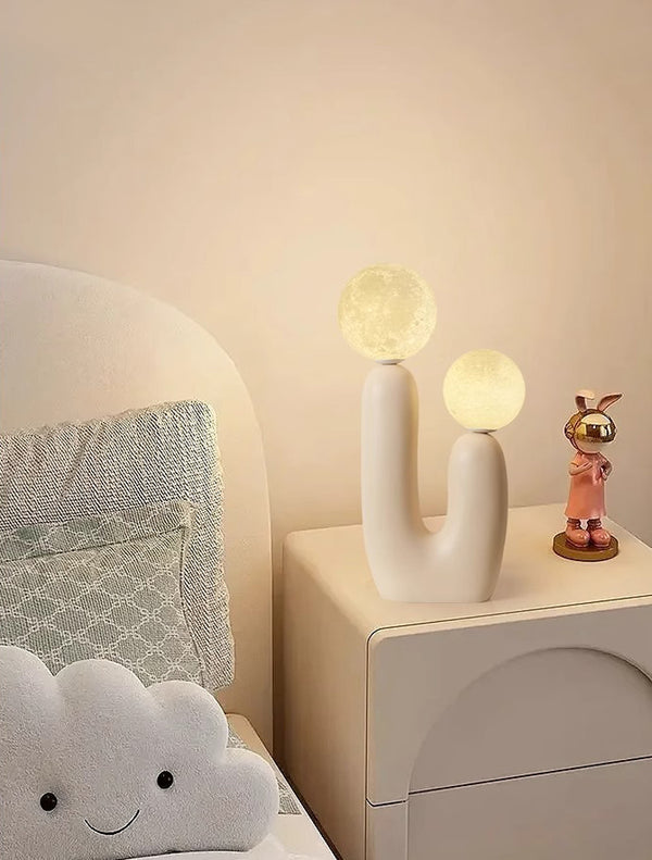 Nordic creative double head ball table lamp