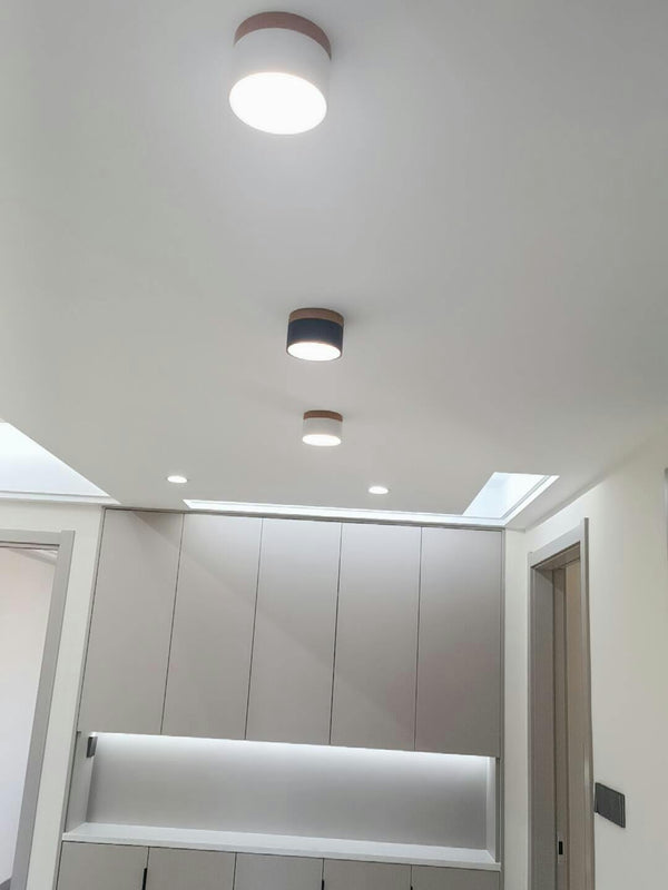 Plafonnier d'allée à LED en bois massif nordique