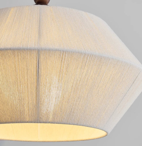 Japanese style wabi-sabi style hemp rope woven bedroom ceiling lamp