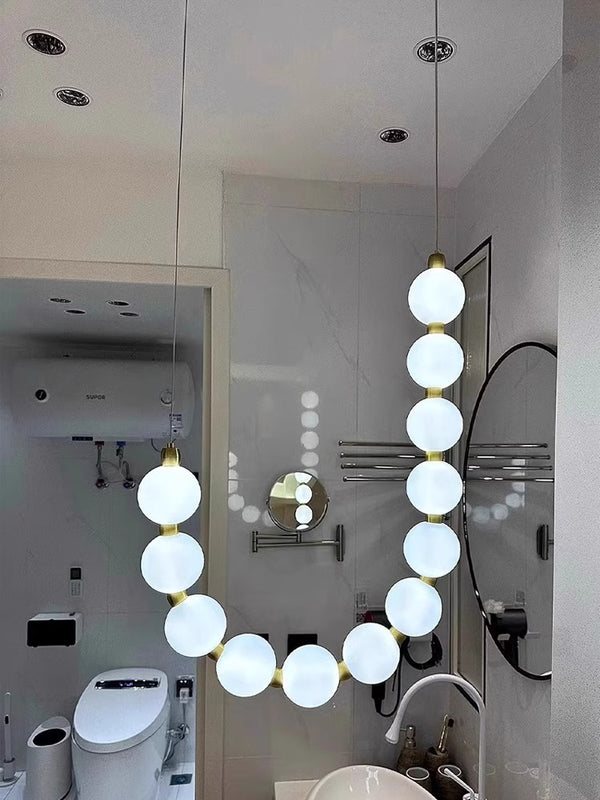 Cream style all-copper magic bean chandelier