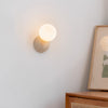 Wabi-sabi style yellow travertine bedroom bedside corridor wall lamp
