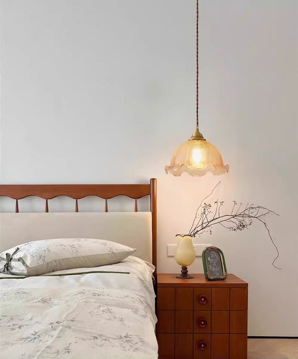 American retro bedroom bedside restaurant bar creative all-copper small chandelier