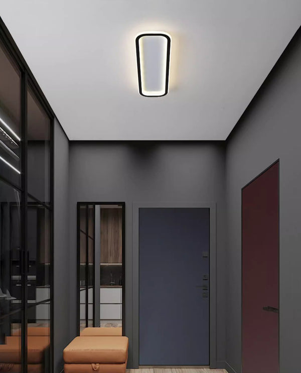 Elliptical strip LED corridor ceiling light