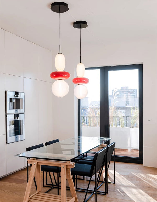 Nordic bedroom bedside glass chandelier