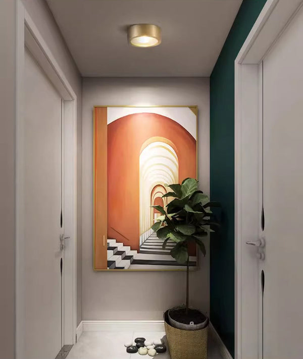 Plafonnier LED pour balcon, allée, tout en cuivre