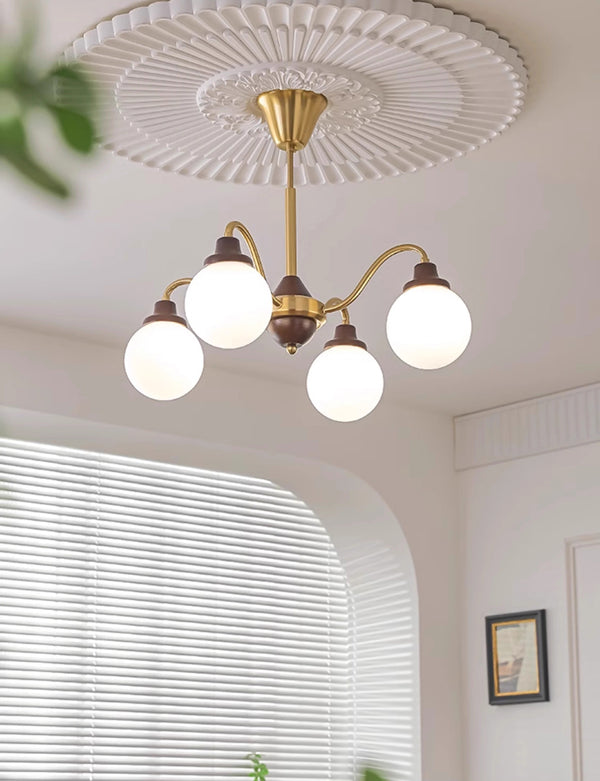 Retro cream style magic bean living room chandelier