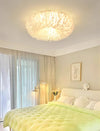 Cream style feather bedroom ceiling lamp