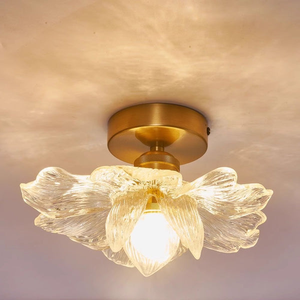 French retro petal corridor balcony ceiling lamp