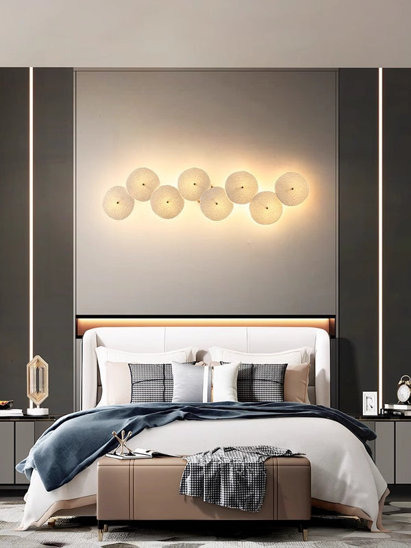 Creative ceramic lotus leaf wall lamp