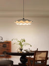 French fabric restaurant chandelier
