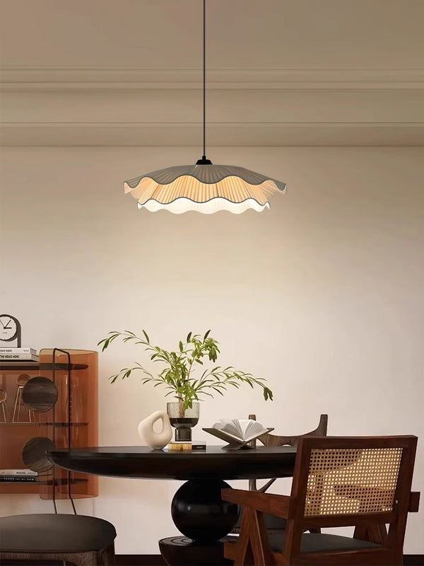 French fabric restaurant chandelier