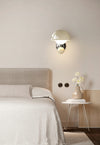Applique de chevet de chambre à coucher de style champignon crème