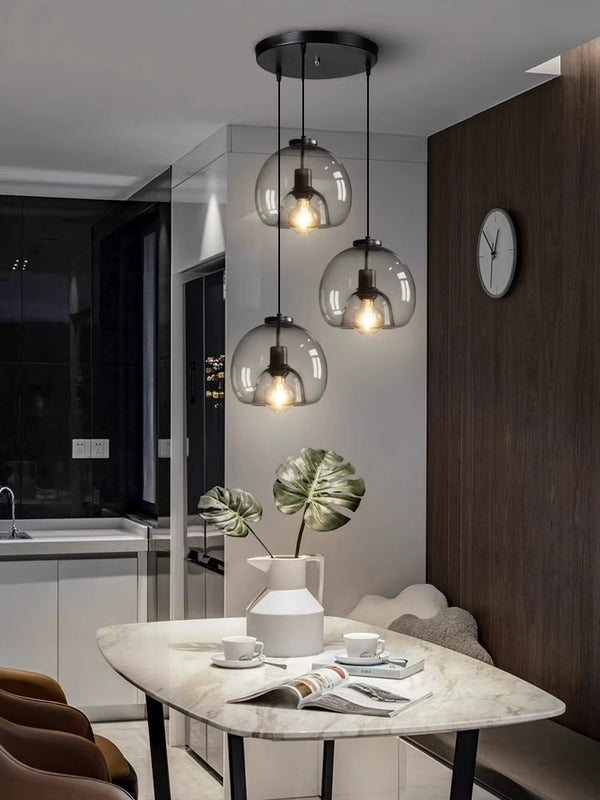 Simple personality glass restaurant chandelier