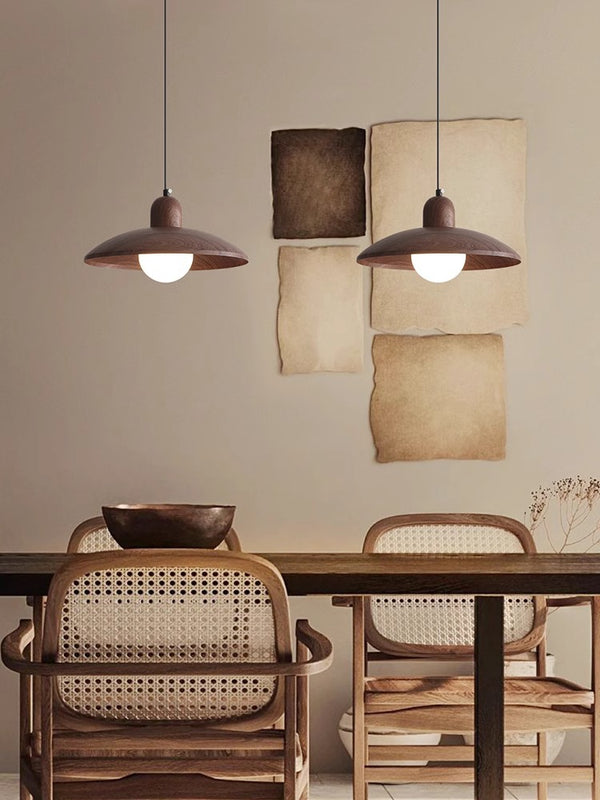 Japanese retro log style restaurant chandelier