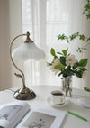 French retro glass bedside table lamp