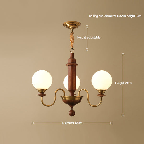 Vintage solid wood magic beans chandelier
