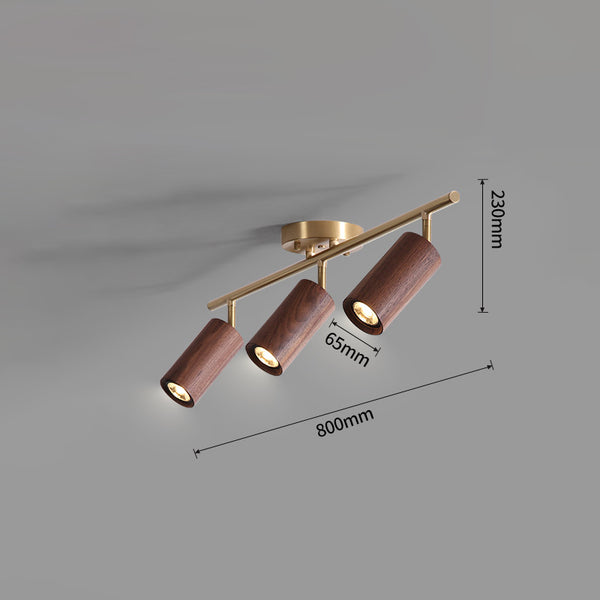 Solid wood LED corridor ceiling light