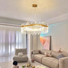 French light luxury LED living room crystal chandelier